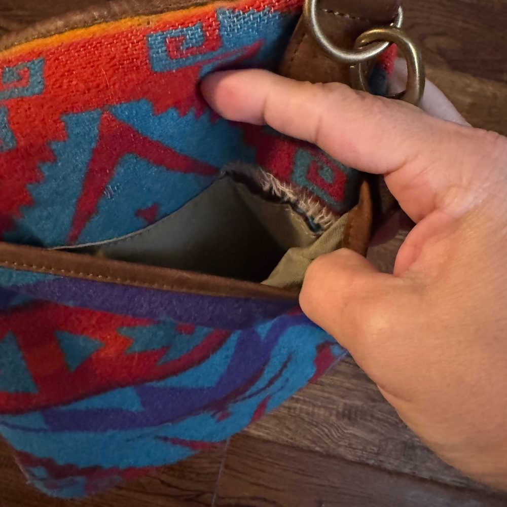 Pendleton Colorful Patterned Wool Crossbody Bag - image 6